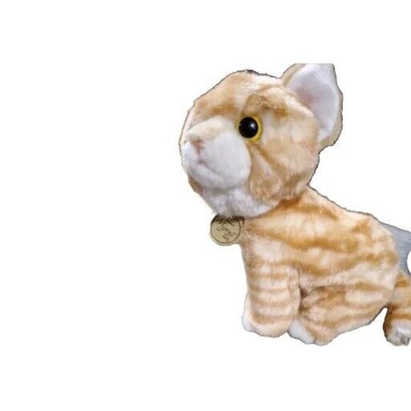AURORA MIYONI TOTS Orange Tabby Kitten Plush Stuffed Animal Realistic Cat Toy - Picture 6 of 6